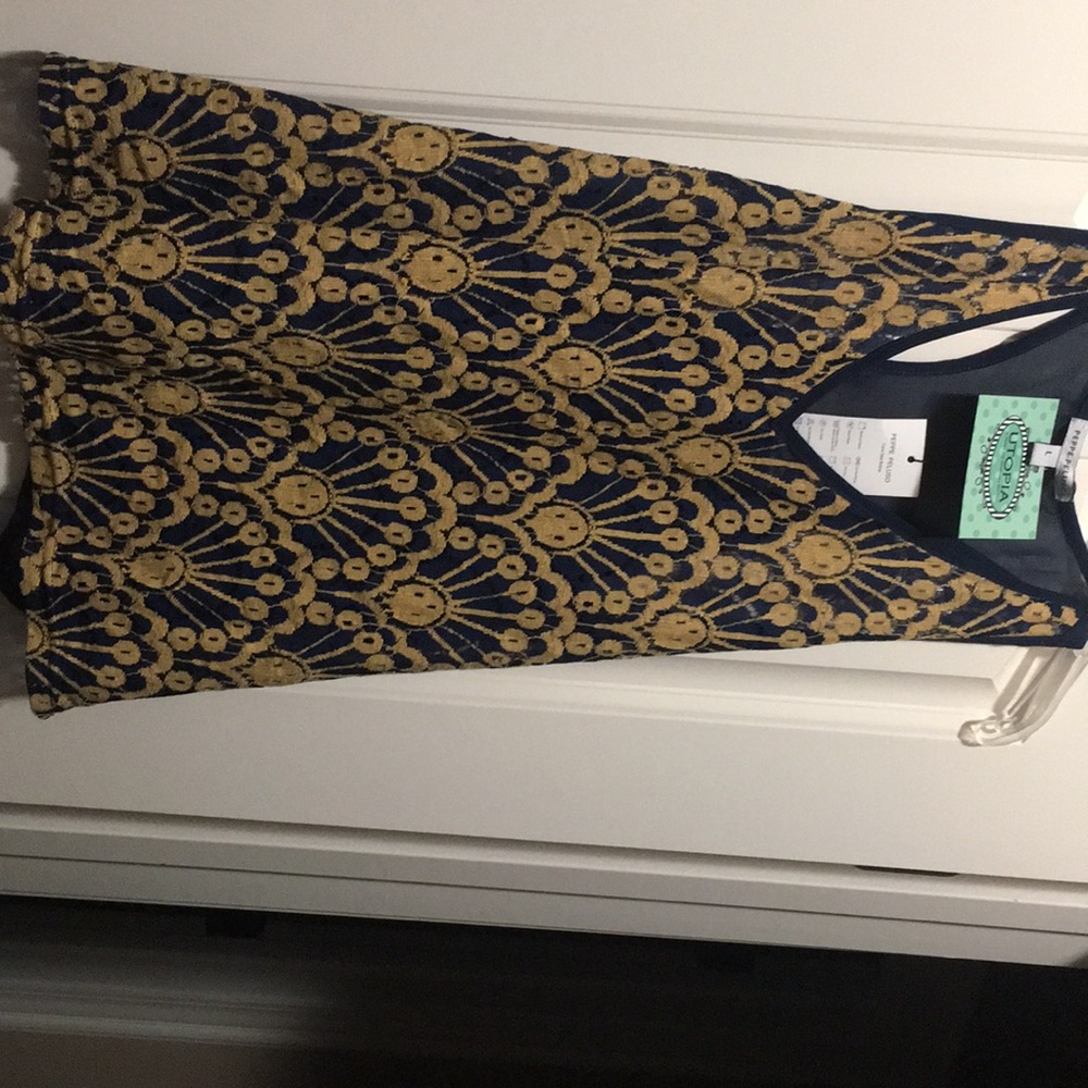 Navy Blue and Tan tank